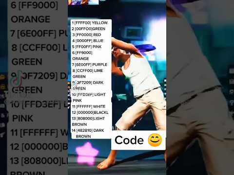 FF BIO ALL COLOUR CODE #freefire #code #shorts