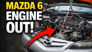 How to remove replace engine transmission  2006 2007 2008 Mazda 6 2.3l 5spd