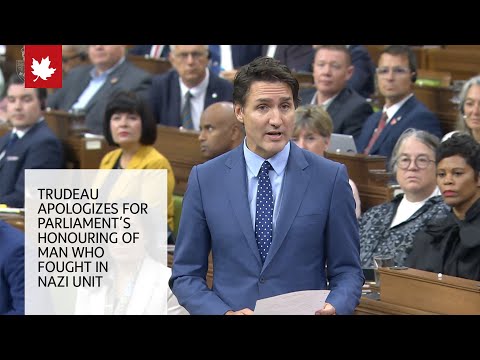 Trudeau apologizes in Parliament over honouring of man who fought in Nazi unit