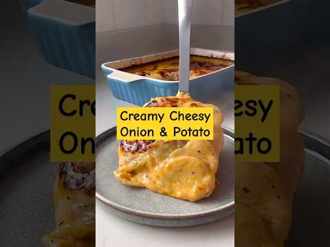 Creamy Cheesy Onion & Potato Gratin Recipe | Affordable Dish with Aldi Ingredients #recipe #cheese
