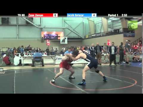 Men`s Freestyle 70 KG Zane Zeman vs. Jacob Salazar