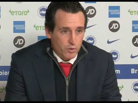Unai Emery post match press conference Brighton 1-1 Arsenal.