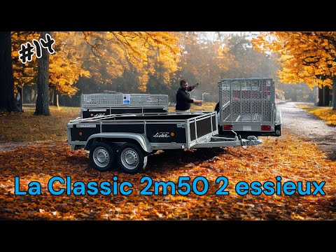 Remorque LIDER côtés bois - 2 essieux - PTAC 750kg - 250 x 132 cm - Référence SARIS_WOODY_BT75_5