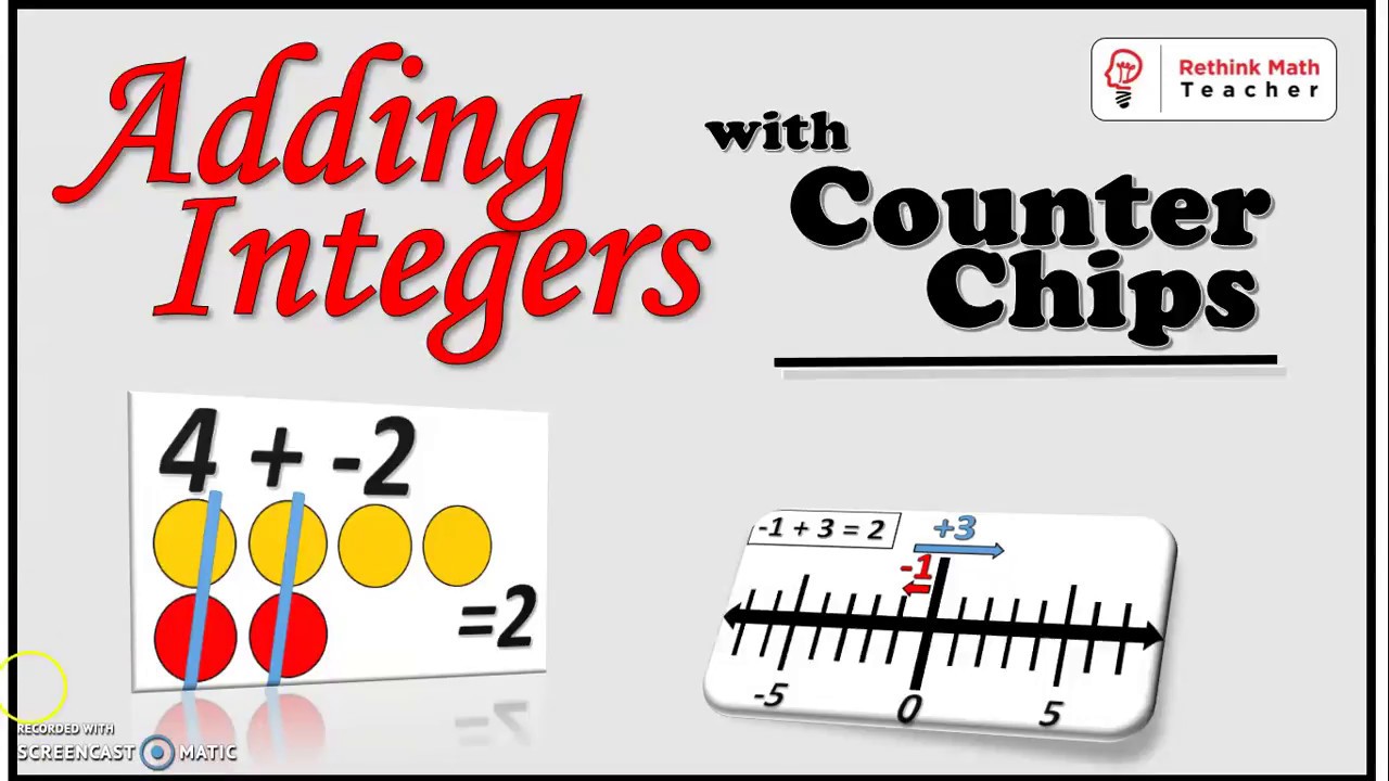 How to Add Integers with Counter Chips