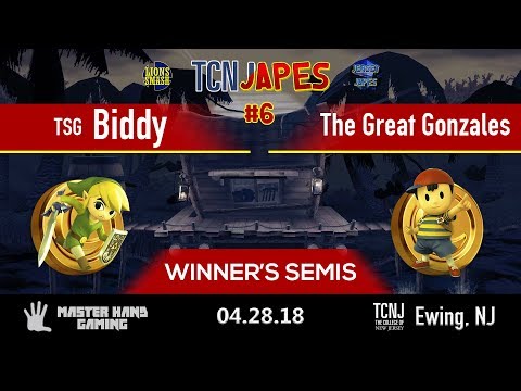 TCNJapes 6 - The Great Gonzales (Ness) vs TSG | Biddy (Toon Link) - Winner's Semifinals