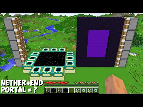 Lemon Craft - I can COMBINE BIGGEST NETHER and END PORTAL OF 1000 BLOCKS in Minecraft ! NETHER + END PORTAL = ????