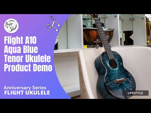 Flight A10 QM Aqua Blue Ukulele Product Demonstration