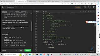 YouTube video 'Leetcode 2765. Longest Alternating Subarray (list groups)'