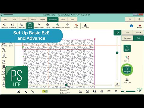 Set Up a Basic Edge to Edge Design and Advance - Pro-Stitcher Lite Tutorial