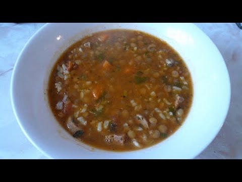 Sopa de Lentejas con Arroz Integral - Receta
