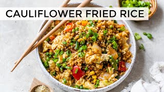CAULIFLOWER FRIED RICE |quick, easy, low-carb dinner recipe