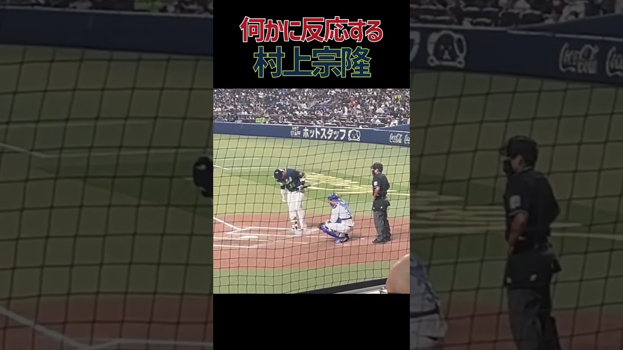 何かに反応する村上 #村上宗隆 #ホームラン #東京ヤクルトスワローズ #プロ野球