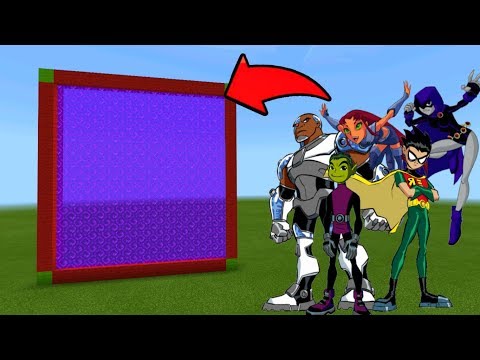 Minecraft Pe How To Make a Portal To The Teen Titans Dimension - Mcpe Portal To The Teen Titans!!!