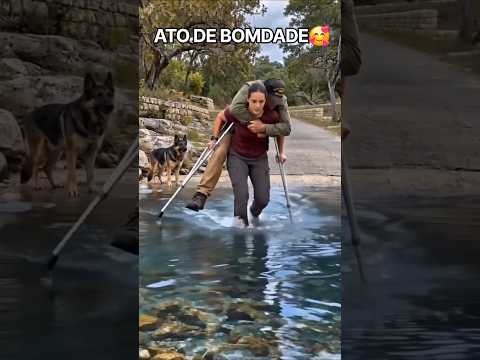 Um desconhecido parou para ele e seu cachorro 🐾❤️ #story  #PastorAlemão #AtodeBondade.mp4