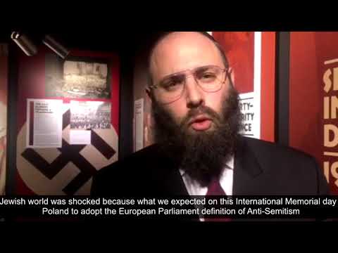 Rabbi Margolin addressing the Polish PM on the issue of new Polish legislation