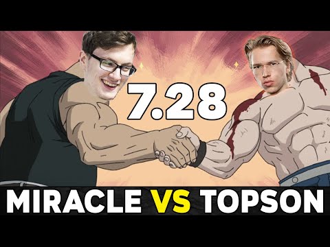 MIRACLE vs TOPSON - FIRST TIME on New 7.28 Patch - Epic Battle Dota 2