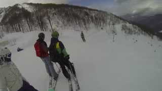 preview picture of video 'Skiing at Rosa Khutor, Gornaya Karusel, Krasnaya Polyana, Sochi (February 2015) GoPro Hero3'