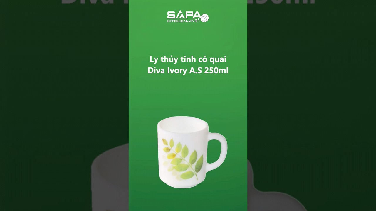 Ly thủy tinh có quai 25cl Diva Ivory A.S