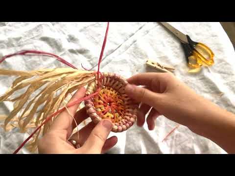 4. Adding raffia to the core