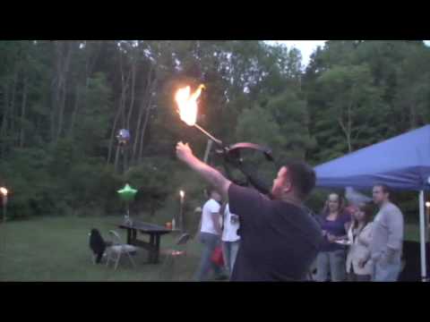 Lighting a Bonfire Using a Flaming Arrow from a Crossbow