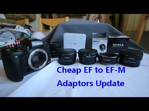 Three Cheap EF to EF-M lens adaptors  Andoer. Meike and Kooka for Canon Mirrorless M5/M6/M50 etc