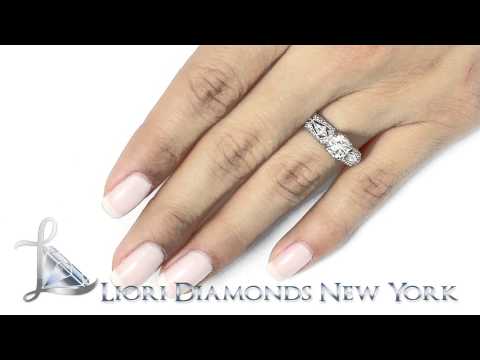 ER-1095 - 1.62 Carat E-SI1 Certified Natural Round Diamond Engagement Ring 18k White Gold
