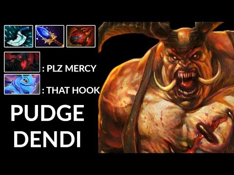 Dendi Pudge Mid Maximum Range HOOK Dota 2 7.23