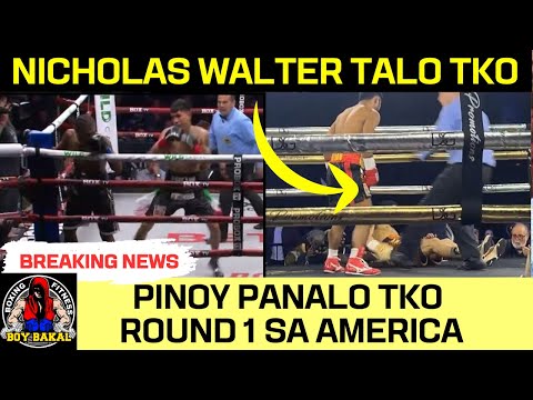 NICHOLAS WALTER TKO ROUND 3, Biglang Tumalikod | Pinoy Panalo Din TKO Sa Round 1