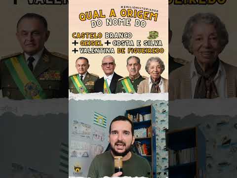 Qual ORIGEM dos nomes dos bairros CASTELO BRANCO, GEISEL, COSTA E SILVA E VALENTINA? #viral #shorts