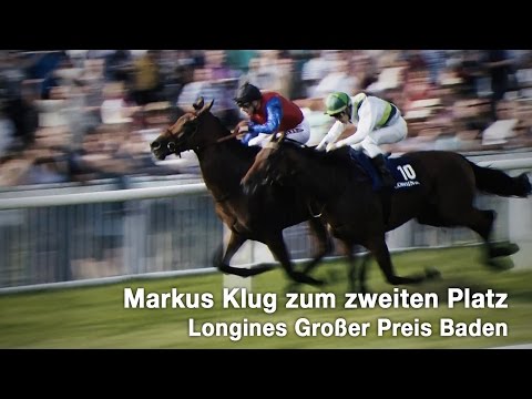 Markus Klug zum zweiten Platz - Longines Großer Preis Baden