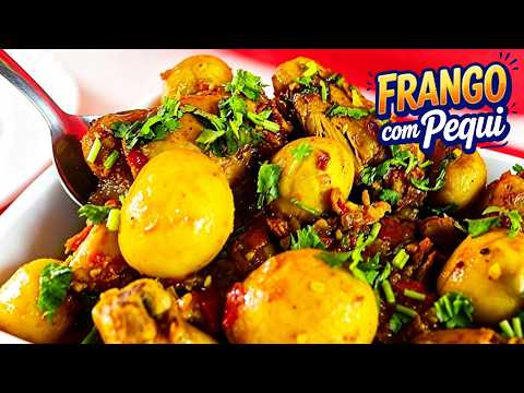 FRANGO COM PEQUI COM GOSTINHO DA ROÇA: RECEITA TRADICIONAL MINEIRA.