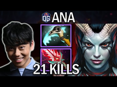 OG.ANA SMURF QUEEN OF PAIN WITH 21 KILLS - DOTA 2 7.30 GAMEPLAY