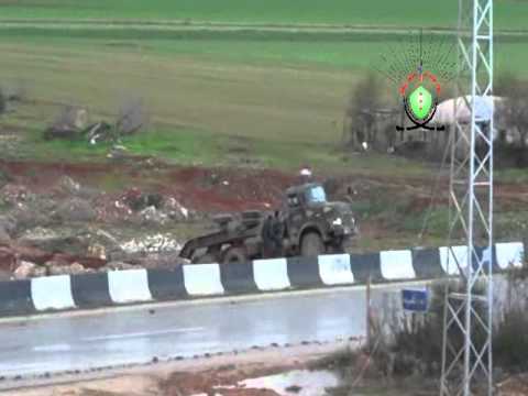 استهداف رتل لقوات النظام على اوتستراد سراقب بواسطة ألغام وعبوات ناسفة من قبل جبهة ثوار سراقب