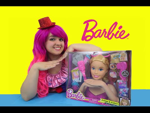 Barbie Crimp & Color Deluxe Styling Head | TOY REVIEW | KiMMi THE CLOWN