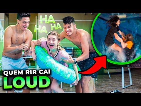 MUITO ENGRAÇADO?! SE RIR CAI NA PISCINA DA LOUD!!
