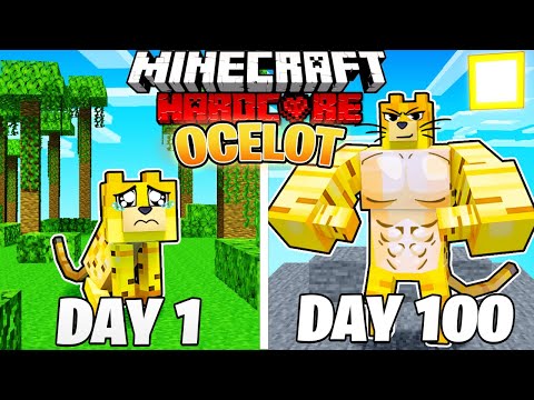 MaxCraft - I Survived 100 DAYS as an OCELOT in HARDCORE Minecraft!