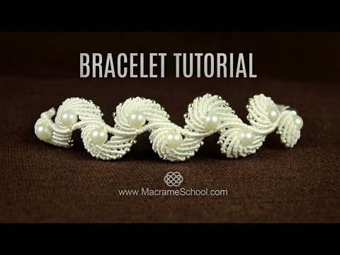 Macramé Double Wave Bracelet Beautiful Blue Danube by Strauss