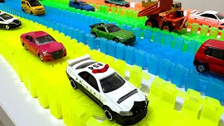 Cars of the world (Tomica) & rainbow course and 4-color garage