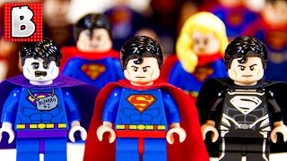 YouTube thumbnail: Every Lego Superman Ever!!! + Rare Comic Con Black Suit Superman | Collection Review