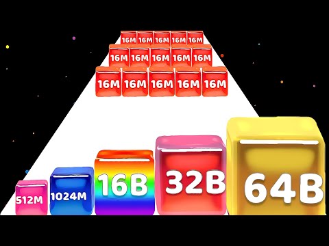 Jelly Cube 2048 : Puzzle Game 3D - ASMR GAMEPLAY ( 64B )