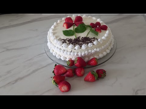 Strawberry Cake with Mascarpone 🍓🍰  Erdbeerkuchen mit Mascarpone🍓🍰