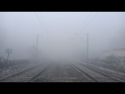 the Invisible train by the foggy morning