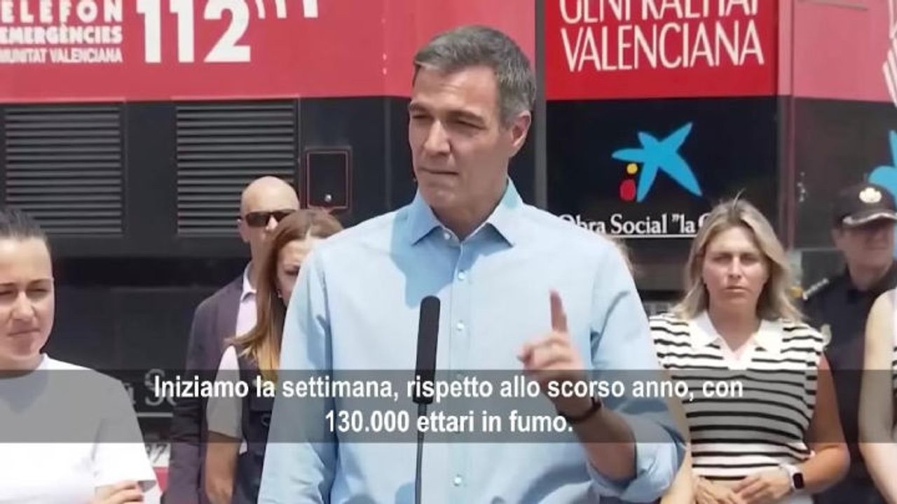 Incendi Spagna, Sanchez: Oltre 170mila ettari in fumo, priorità salvare vite e centri abitati