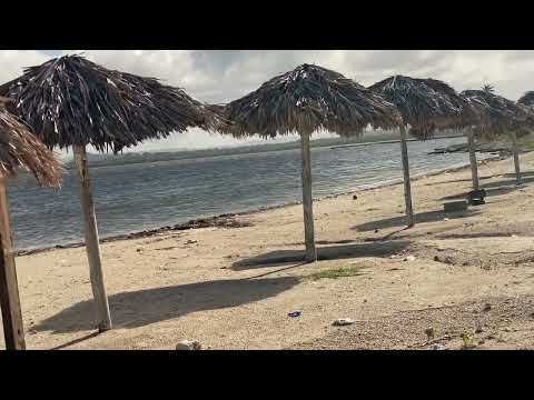 Tiempo malo por tormenta por la costa de Caibarién Cuba 