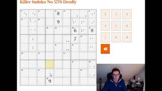 How to solve the Deadly Killer Sudoku: The Times 20 Dec 17