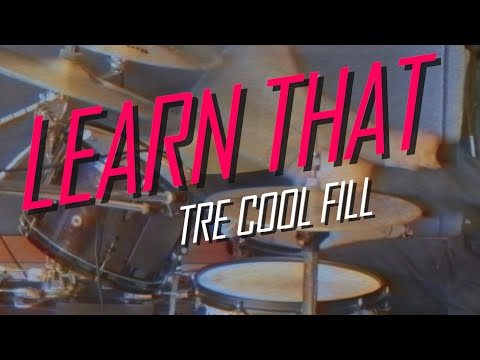 Learn That Tre Cool fill "16th note TOM FLURRY" (Green Day Drum Lesson)