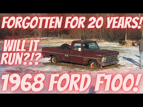Forgotten for 20 years! 1968 Ford F100! Will It Run?!?