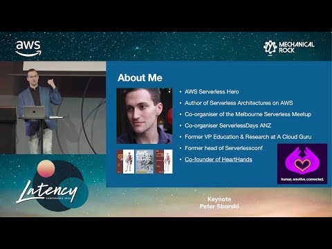 Peter Sbarski delivers the Keynote talk at Latency Conference 2023