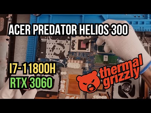 Cleaning and Thermal Paste Replacement on Acer Predator Helios 300 Thermal Grizzly Kryonaut Extreme!