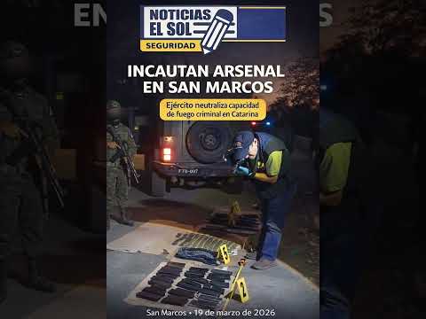 Golpazo al armamento del crimen organizado en San Marcos